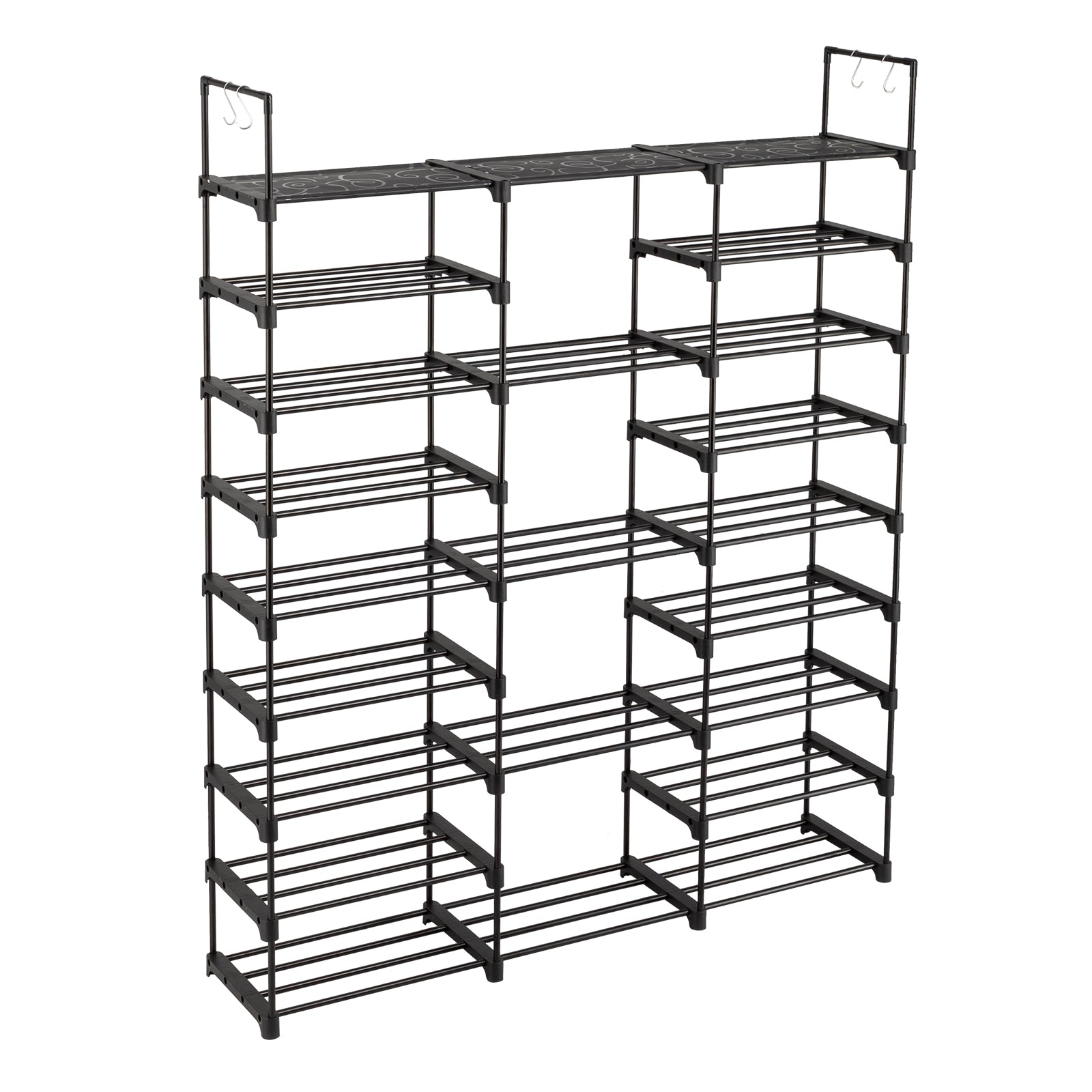 9-Tier Stackable Shoe Rack Organizer for 50-55 Pairs