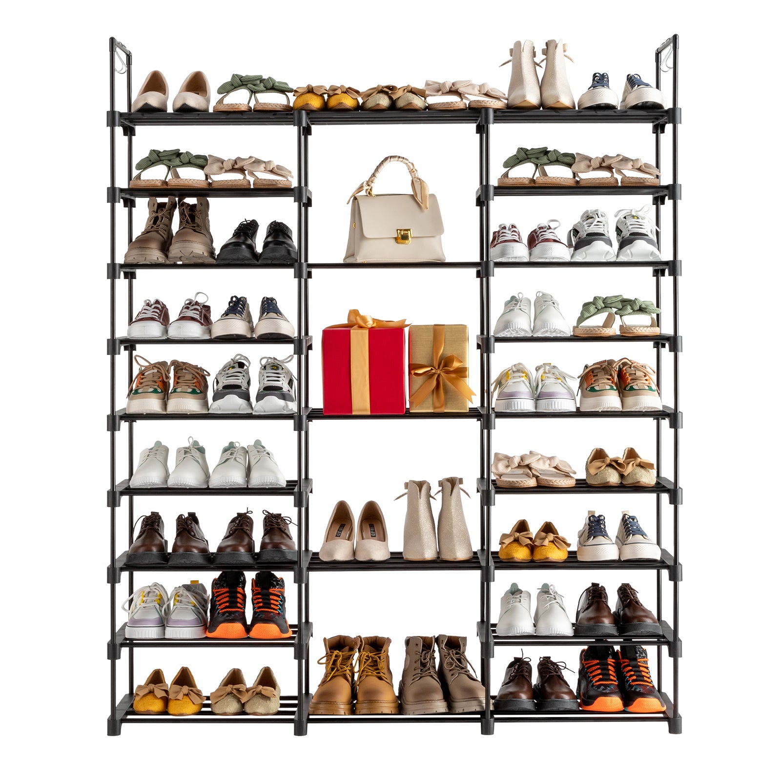 9-Tier Stackable Shoe Rack Organizer for 50-55 Pairs