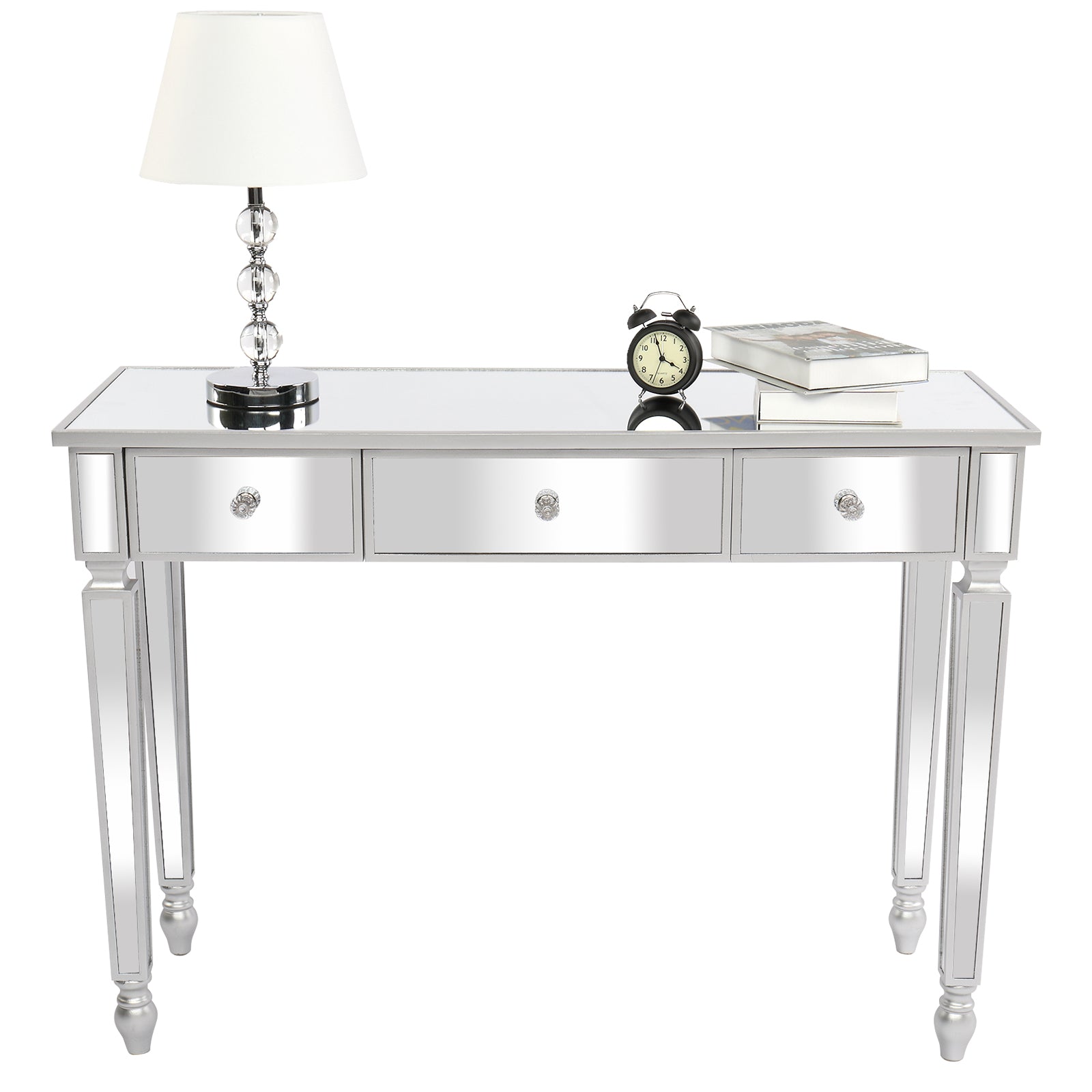 Three Drawers Mirror Table Dressing Table Console Table