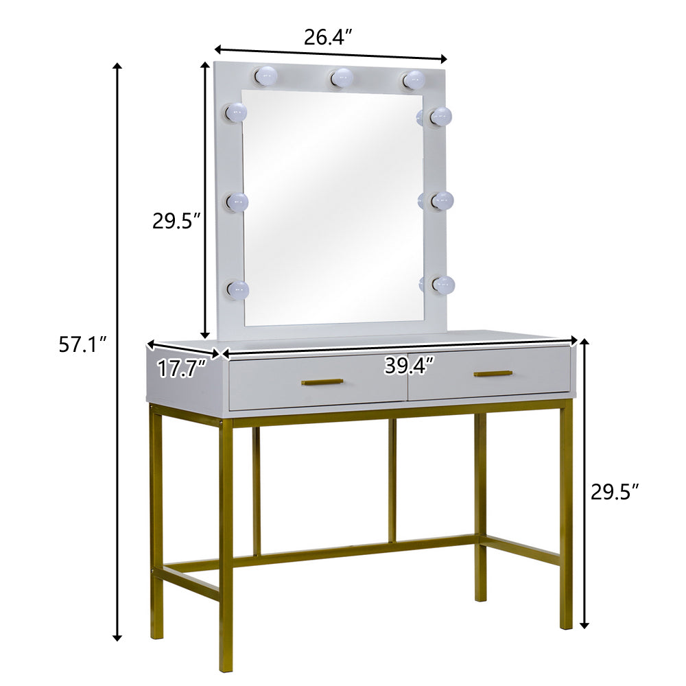 White Dressing Table with Mirror