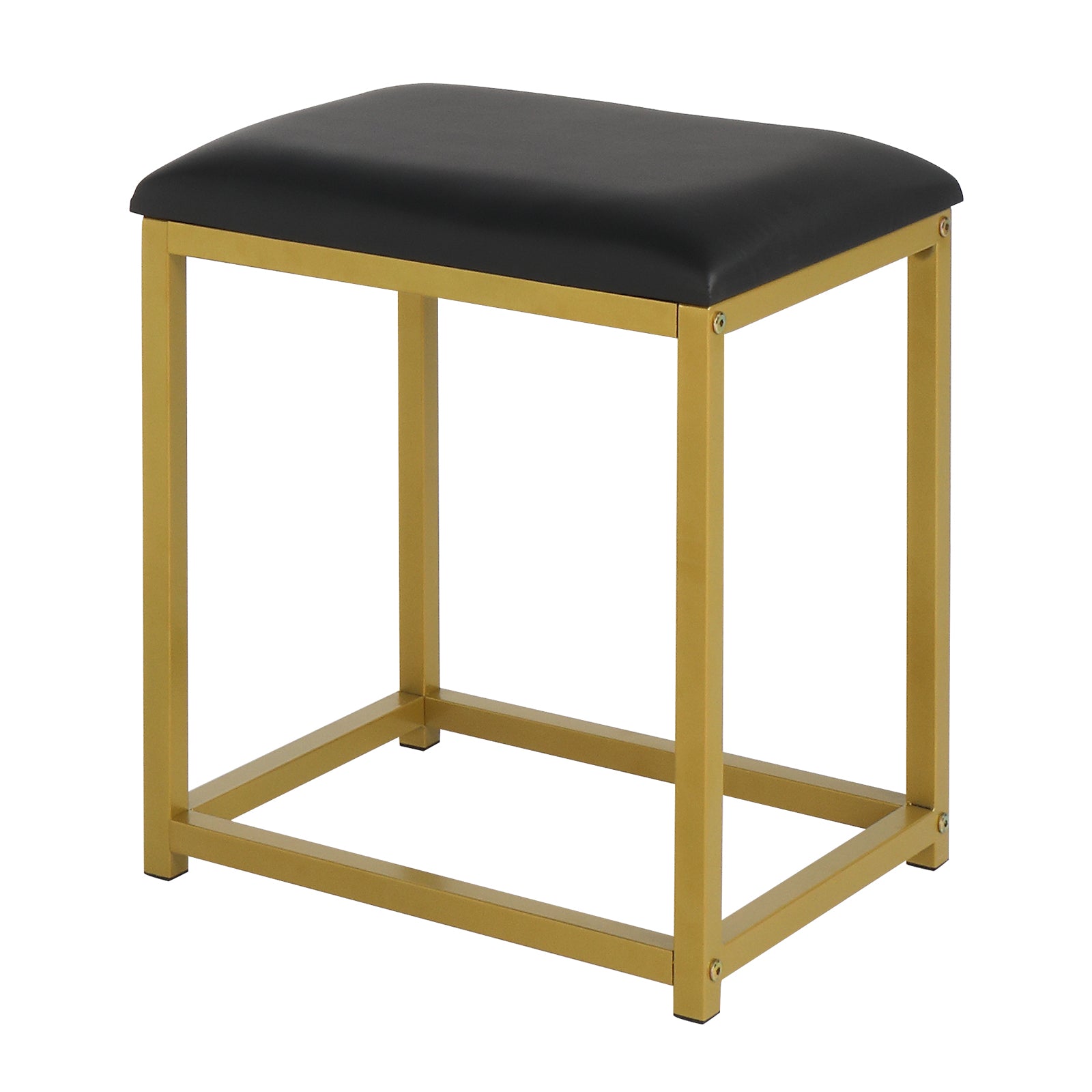 2 Drawers & Cushioned Stool Makeup Table with Drawers