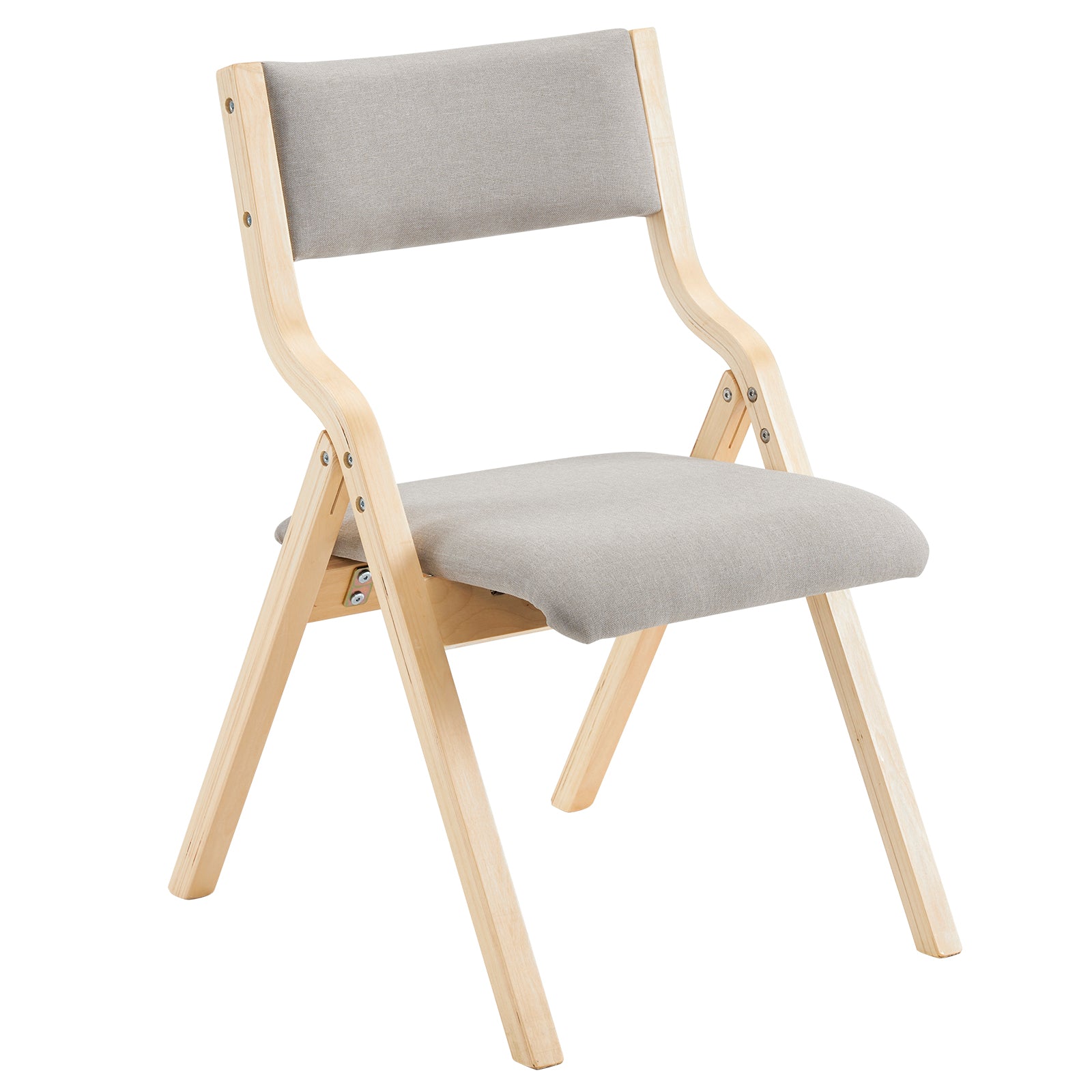 2 Pack Modern Folding Wooden Chairs