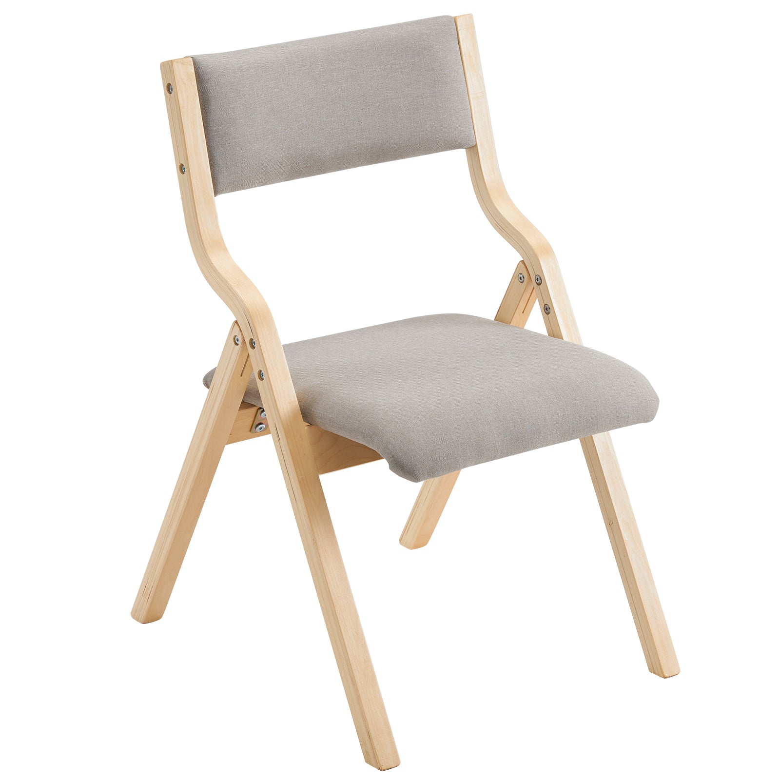 2 Pack Modern Folding Wooden Chairs