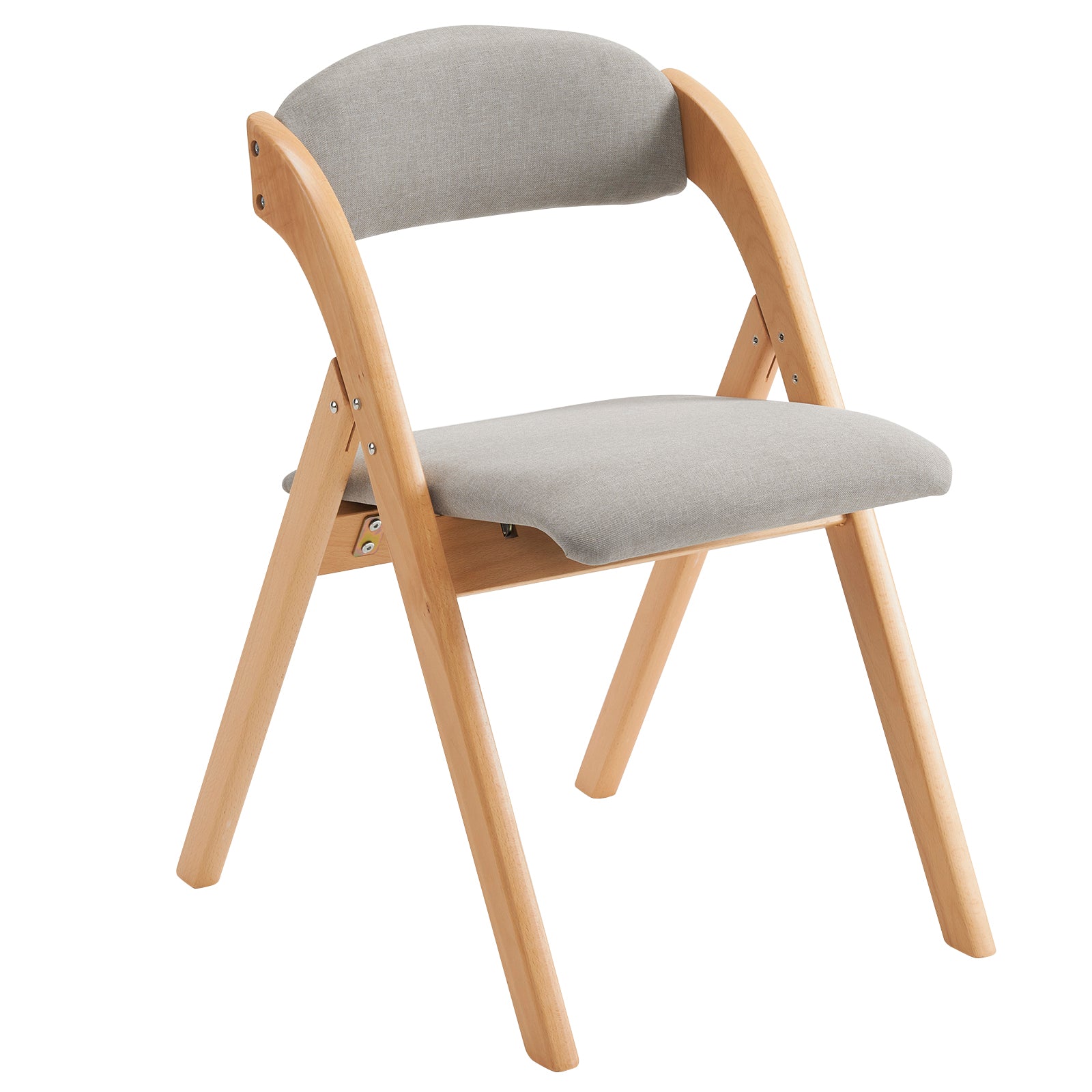 2 Pack Wooden Folding Chairs with Padded Seat and Back