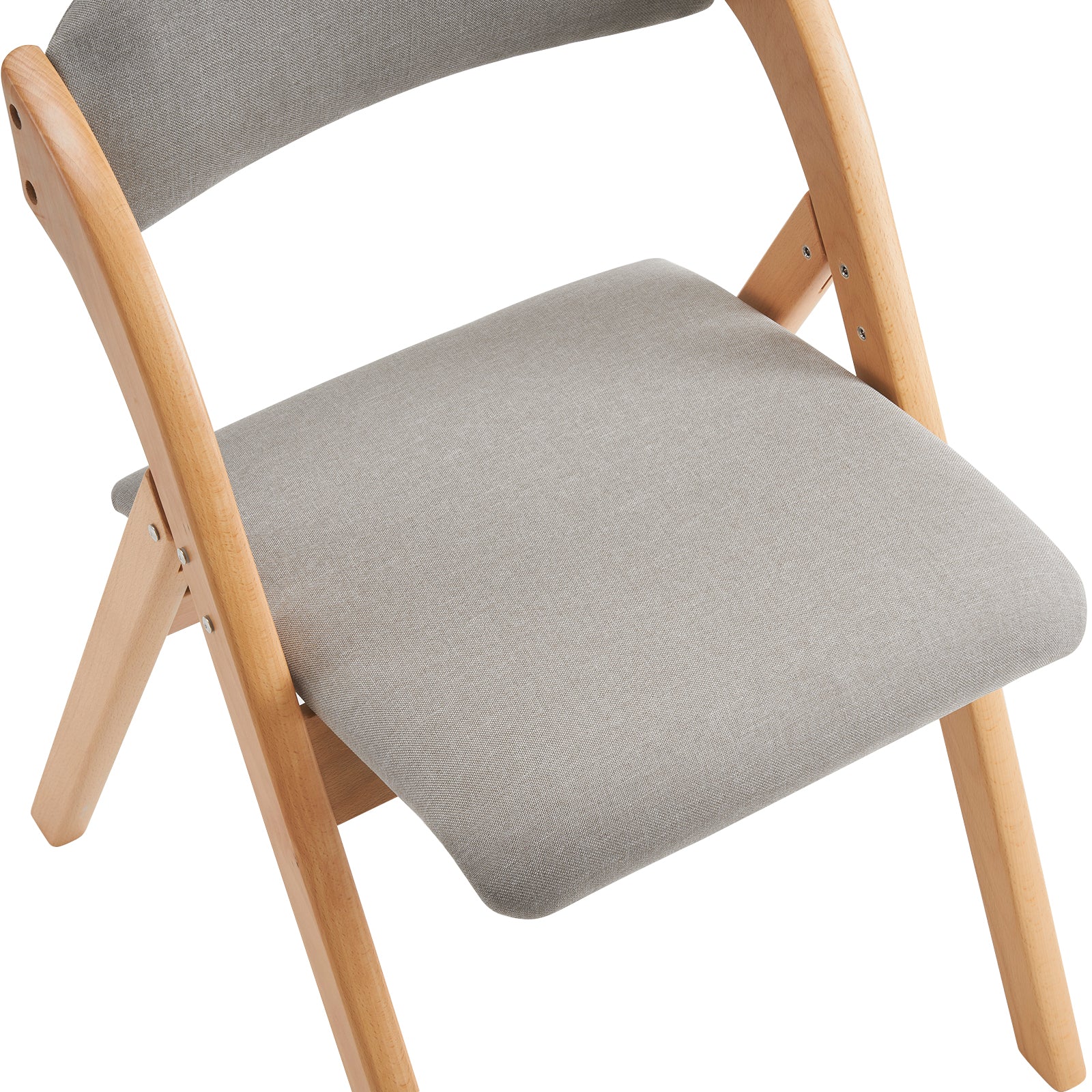 2 Pack Wooden Folding Chairs with Padded Seat and Back