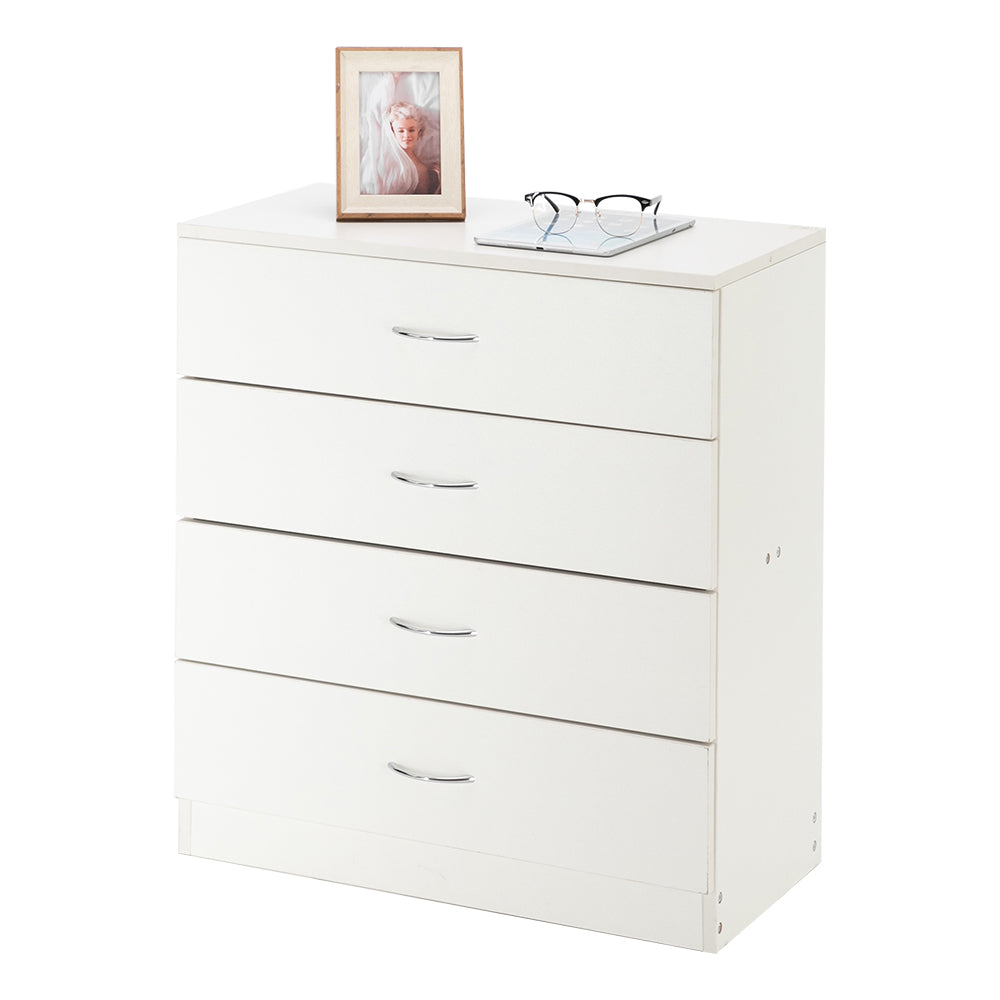 Modern Simple 4-Drawer Dresser White
