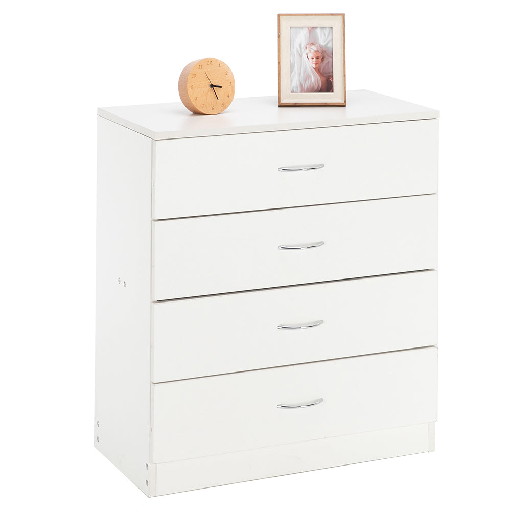 Modern Simple 4-Drawer Dresser White