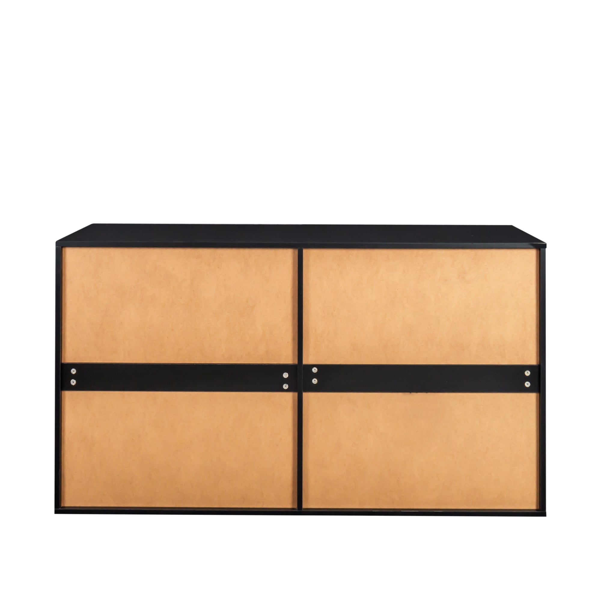 8-Drawer Black Double Dresser