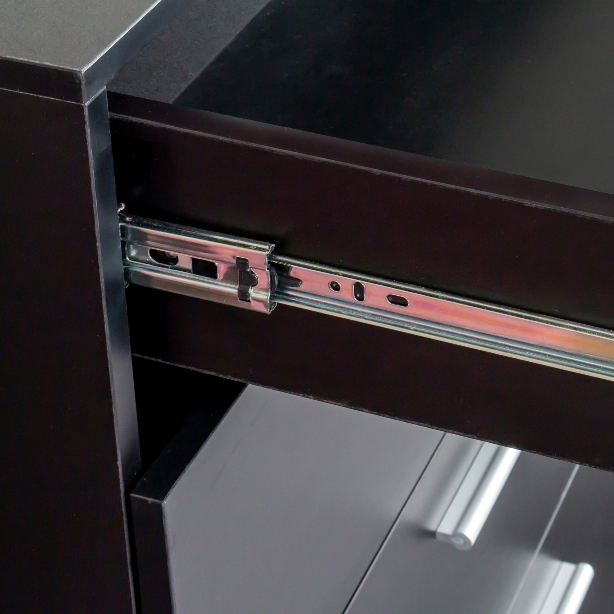 8-Drawer Black Double Dresser