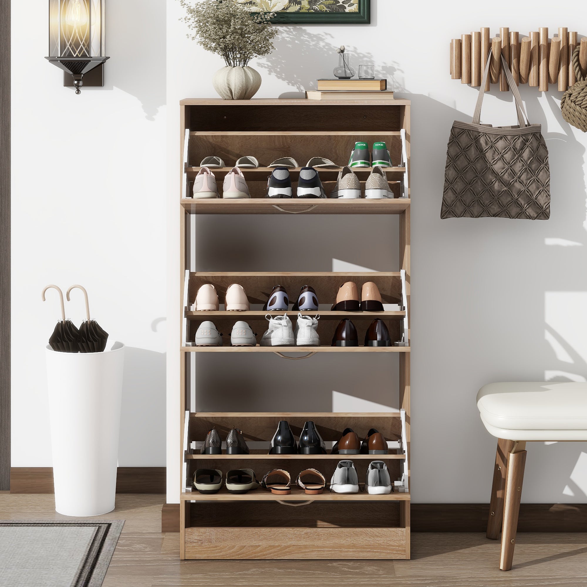 3-Drawer Shoe Racks Wooden