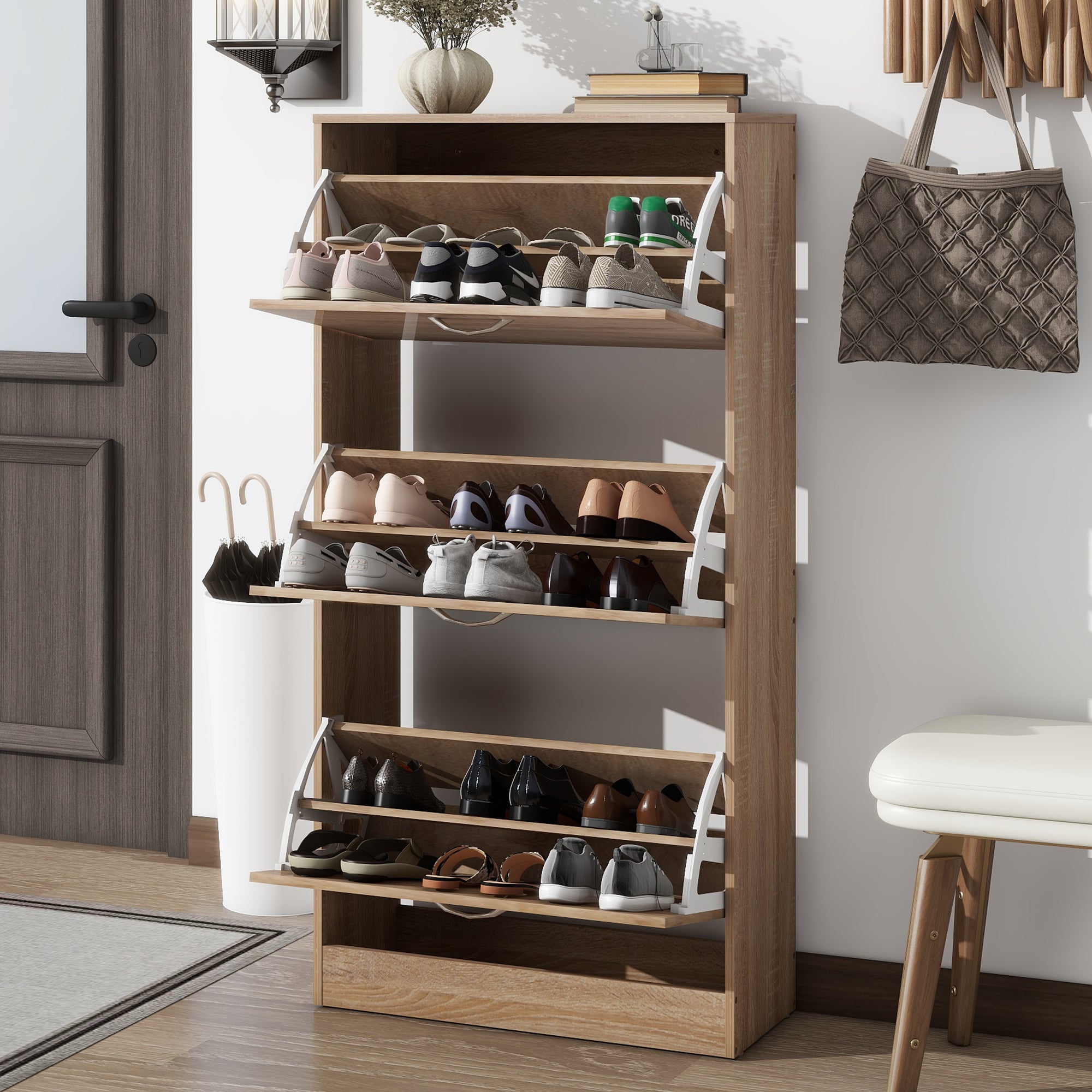 3-Drawer Shoe Racks Wooden