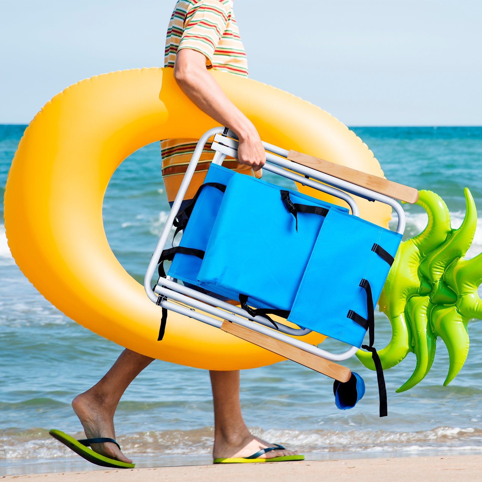 Set of 2 Portable Folding Beach Chairs