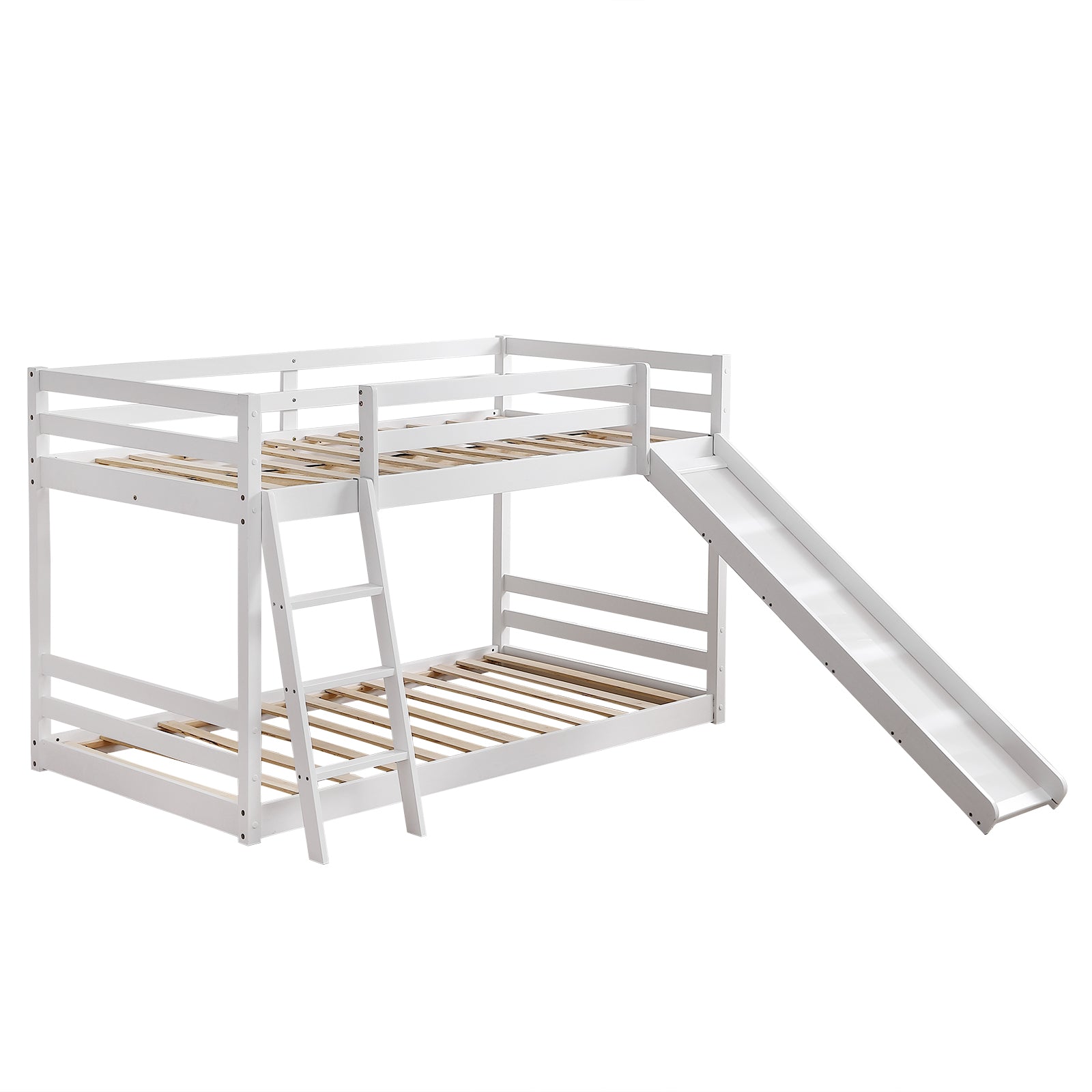White Twin Pine Wooden Bed Frame