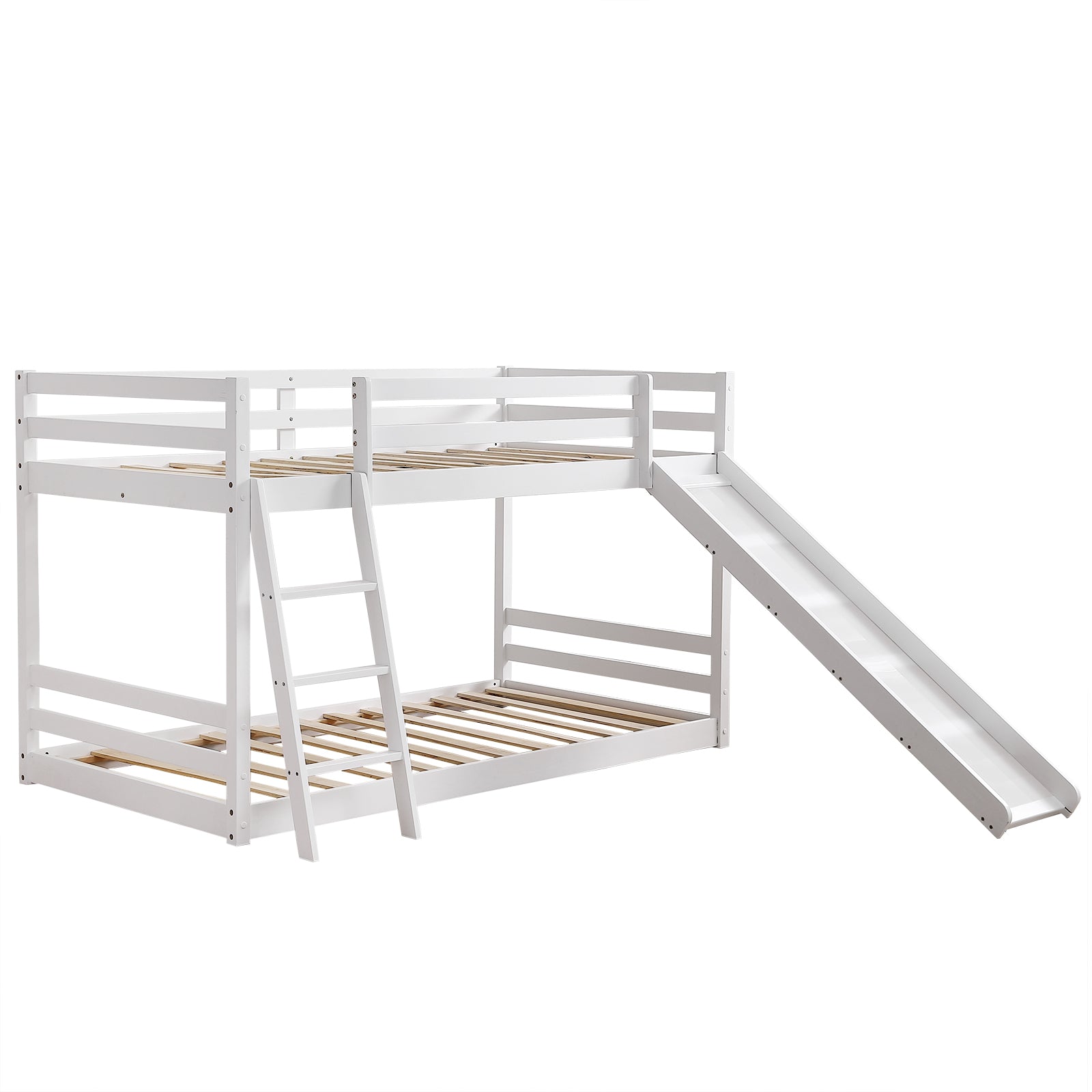 White Twin Pine Wooden Bed Frame