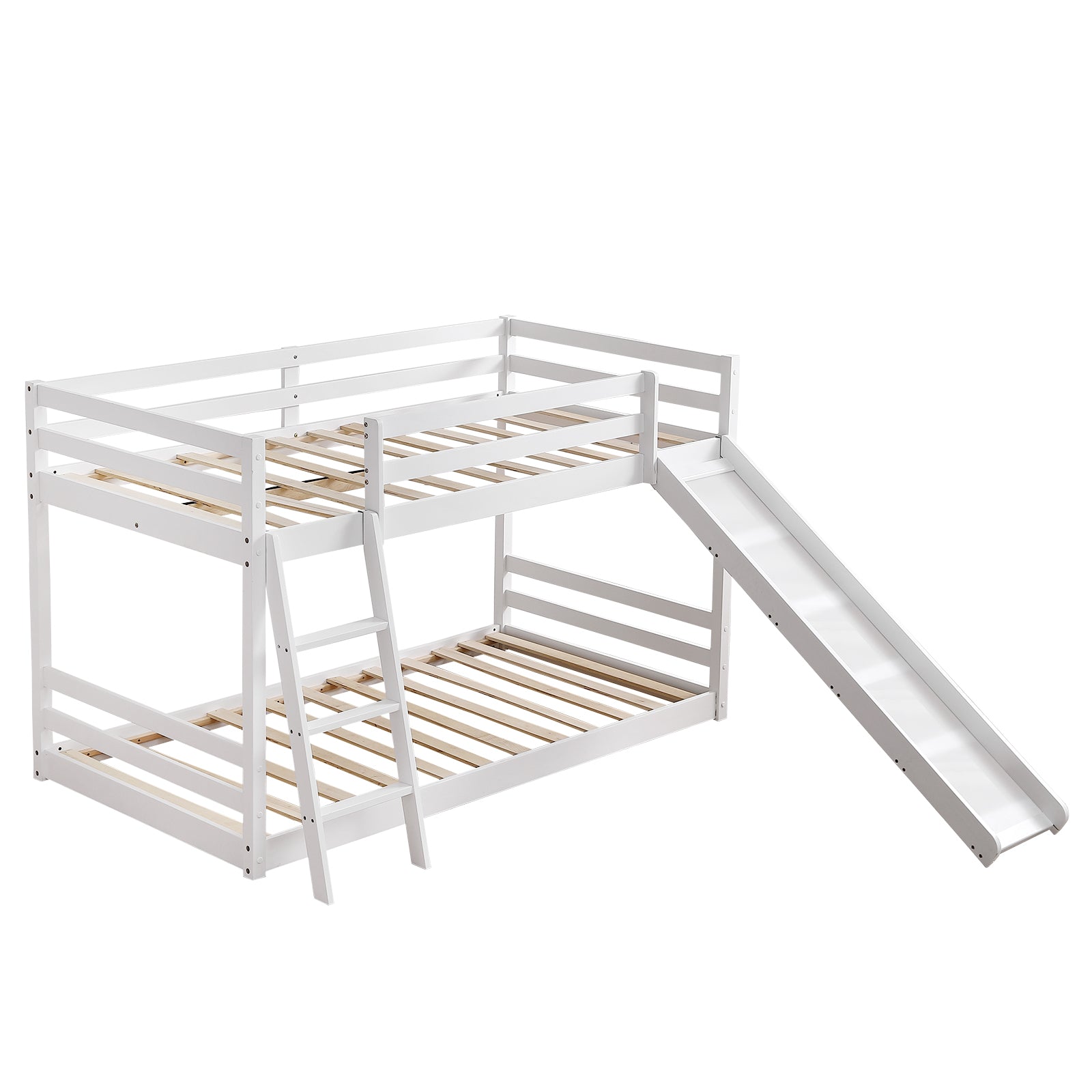 White Twin Pine Wooden Bed Frame