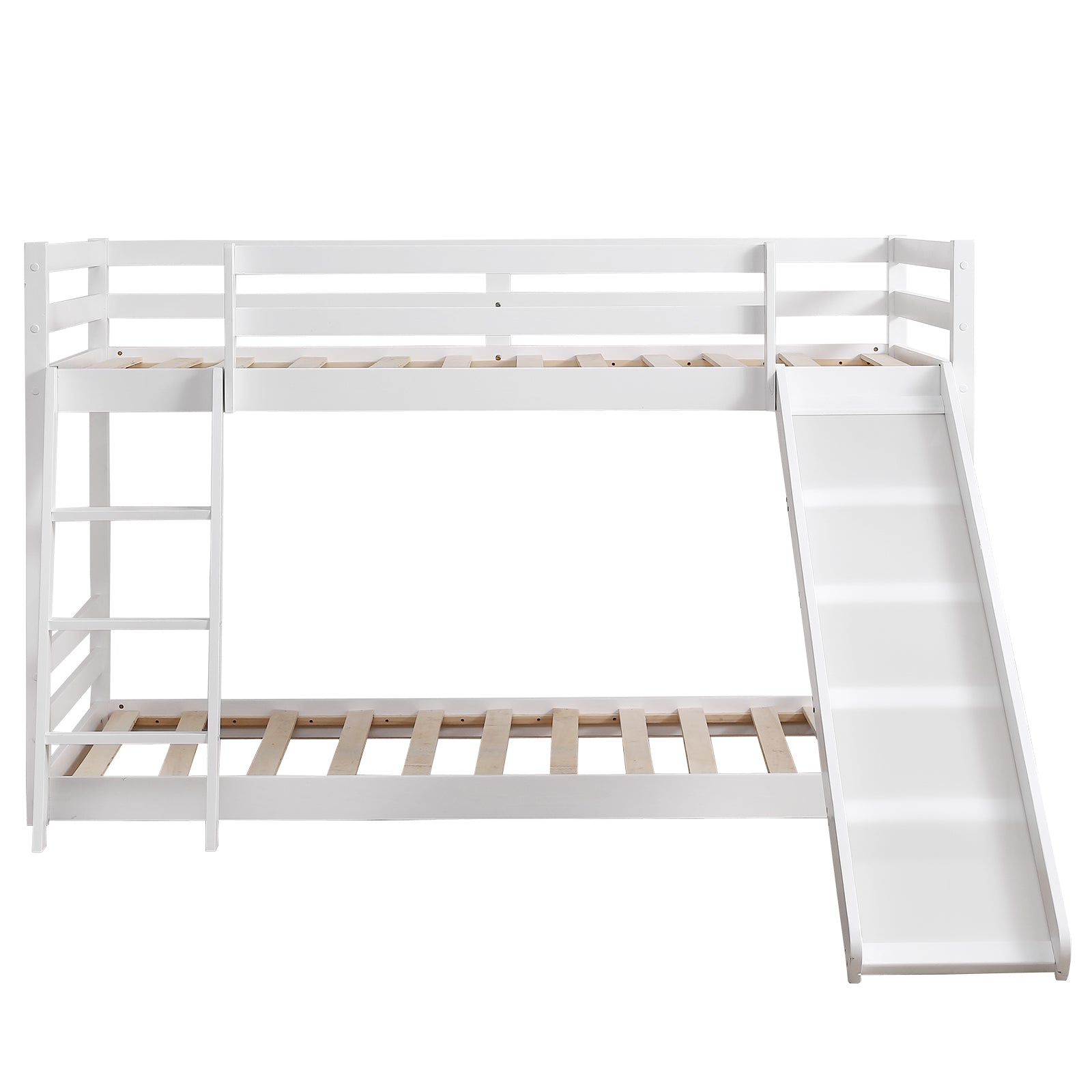 White Twin Pine Wooden Bed Frame