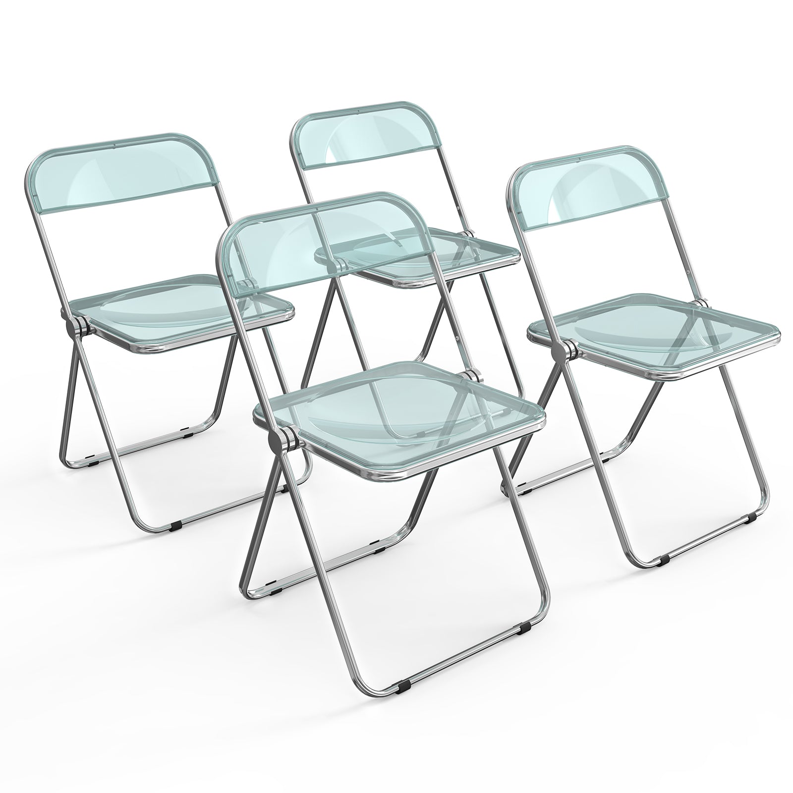 2pcs Foldable Patio Plastic Folding Chairs