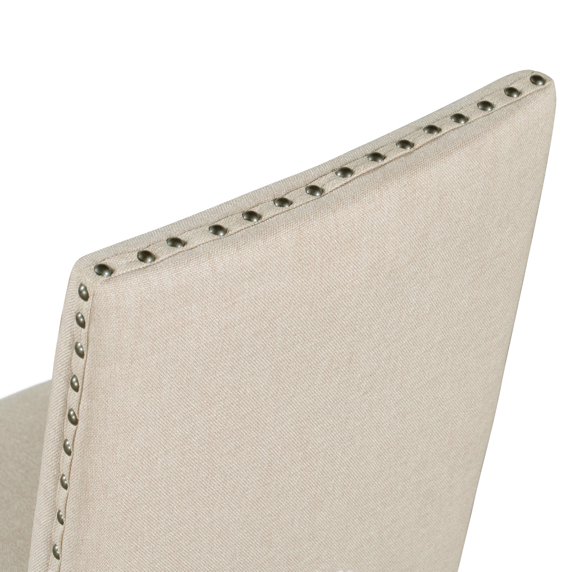 Set of 4 Dining chairs Wood Upholstered Fabirc Dining Room Chairs with Nailhead (Espresso)