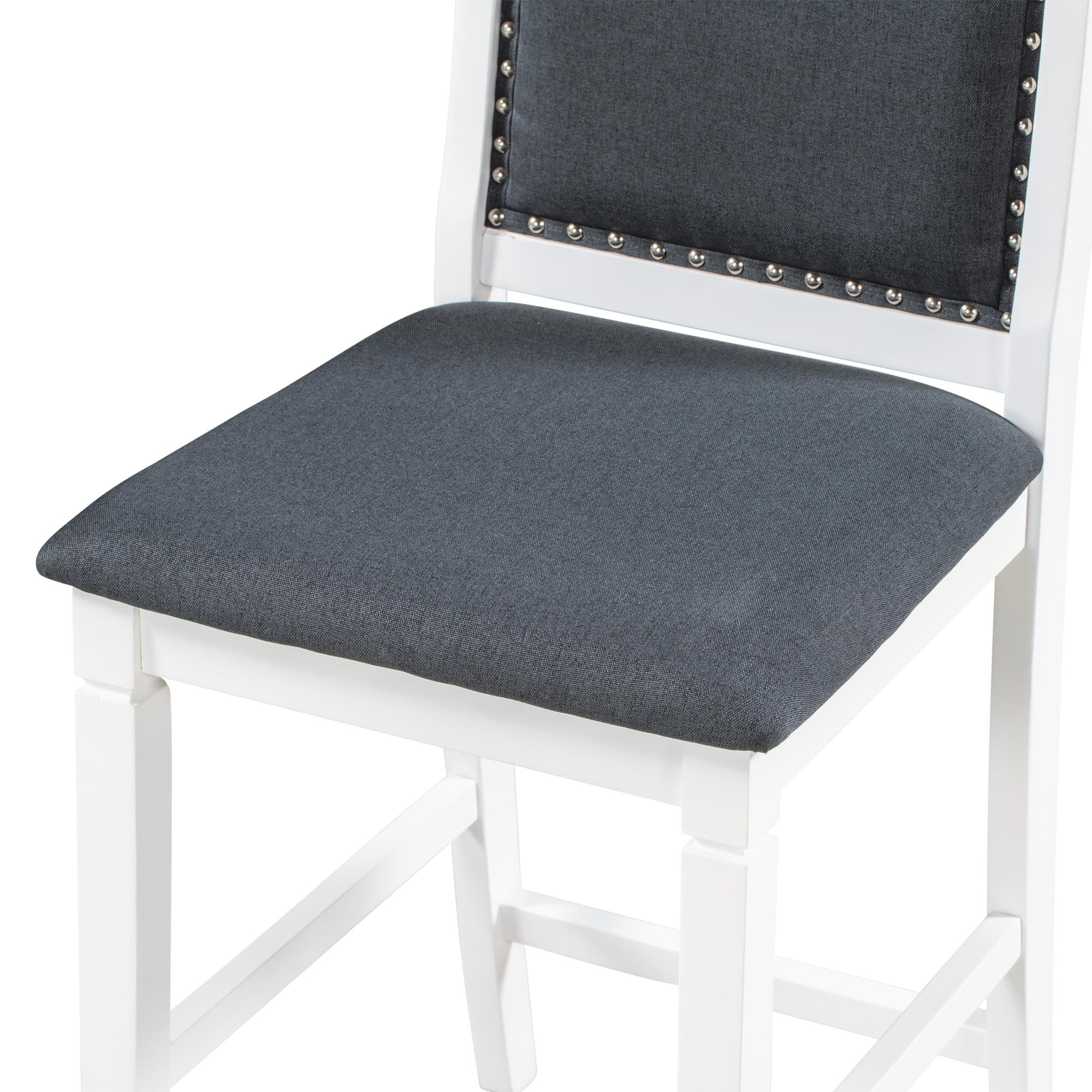 3-Piece Wood Counter Height Drop Leaf Dining Table Set