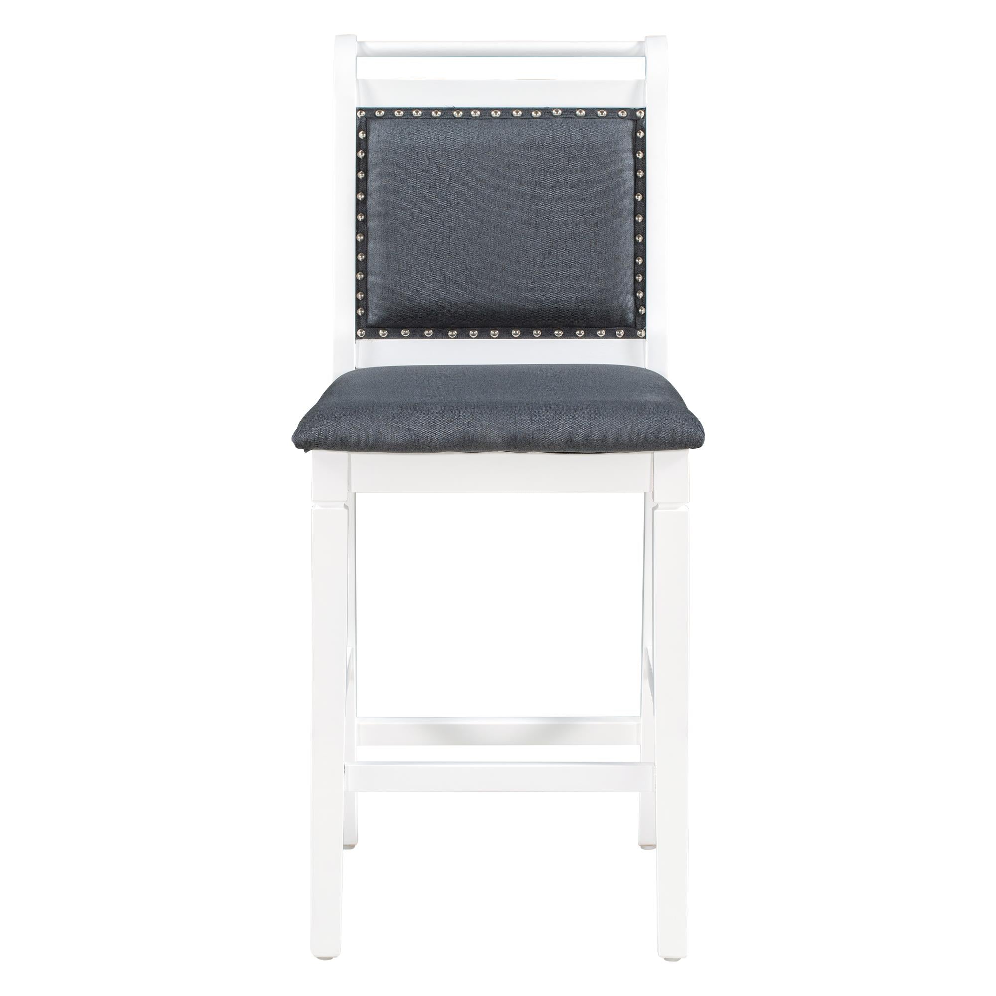 3-Piece Wood Counter Height Drop Leaf Dining Table Set