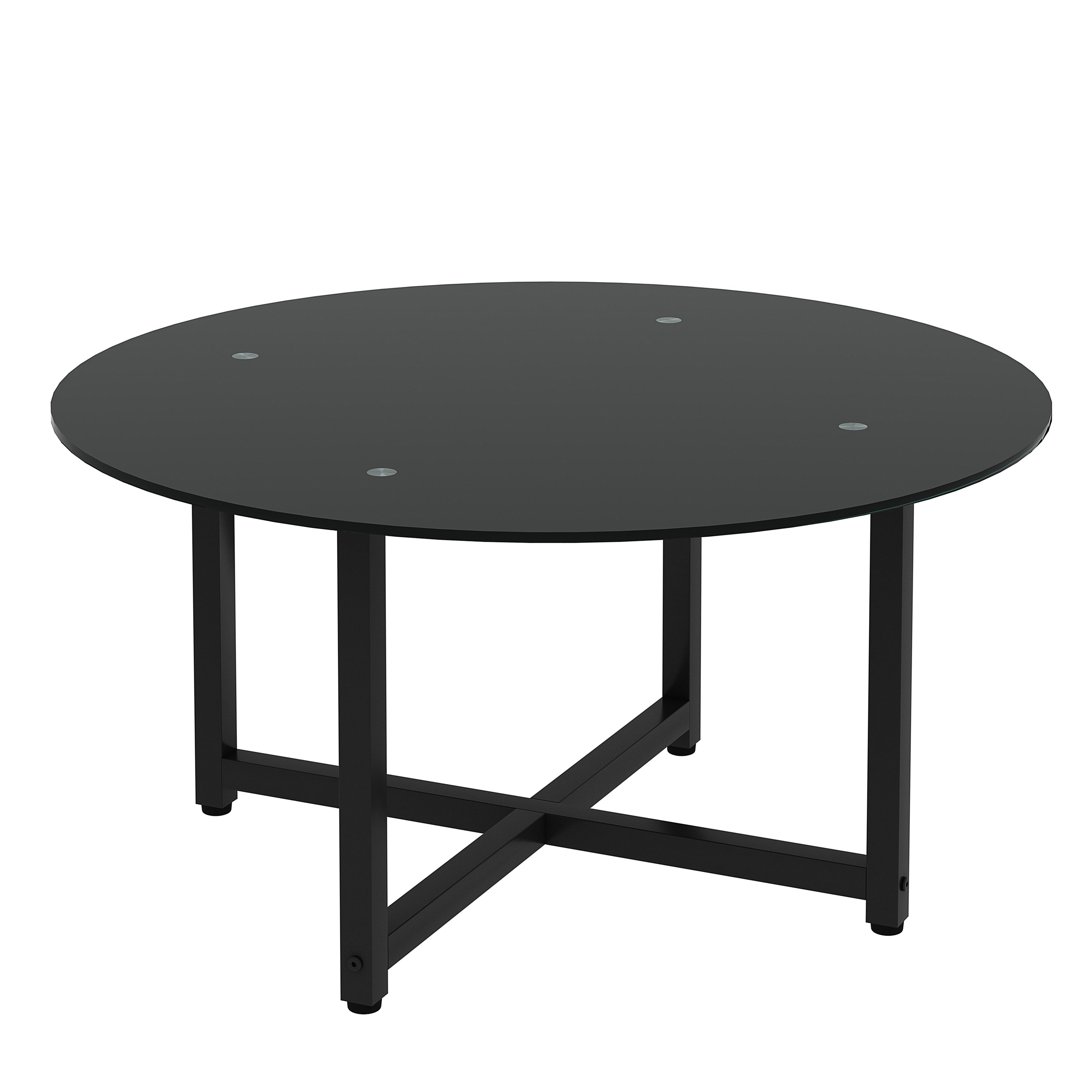 35.5'' Round Whole Black Coffee Table