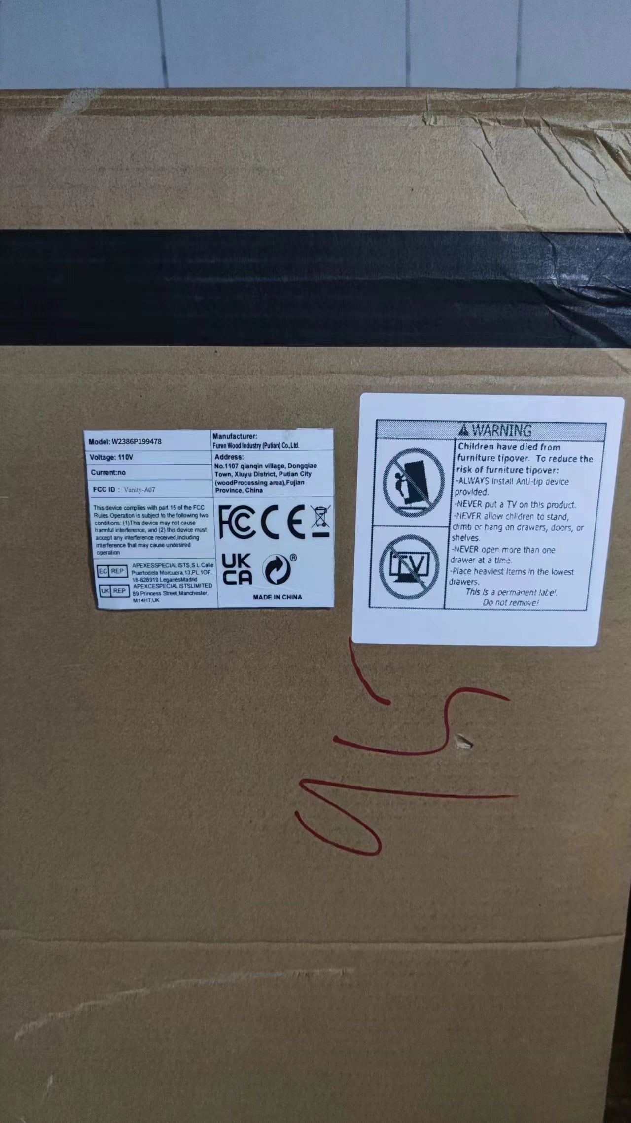 43.3"Makeup Vanity Table