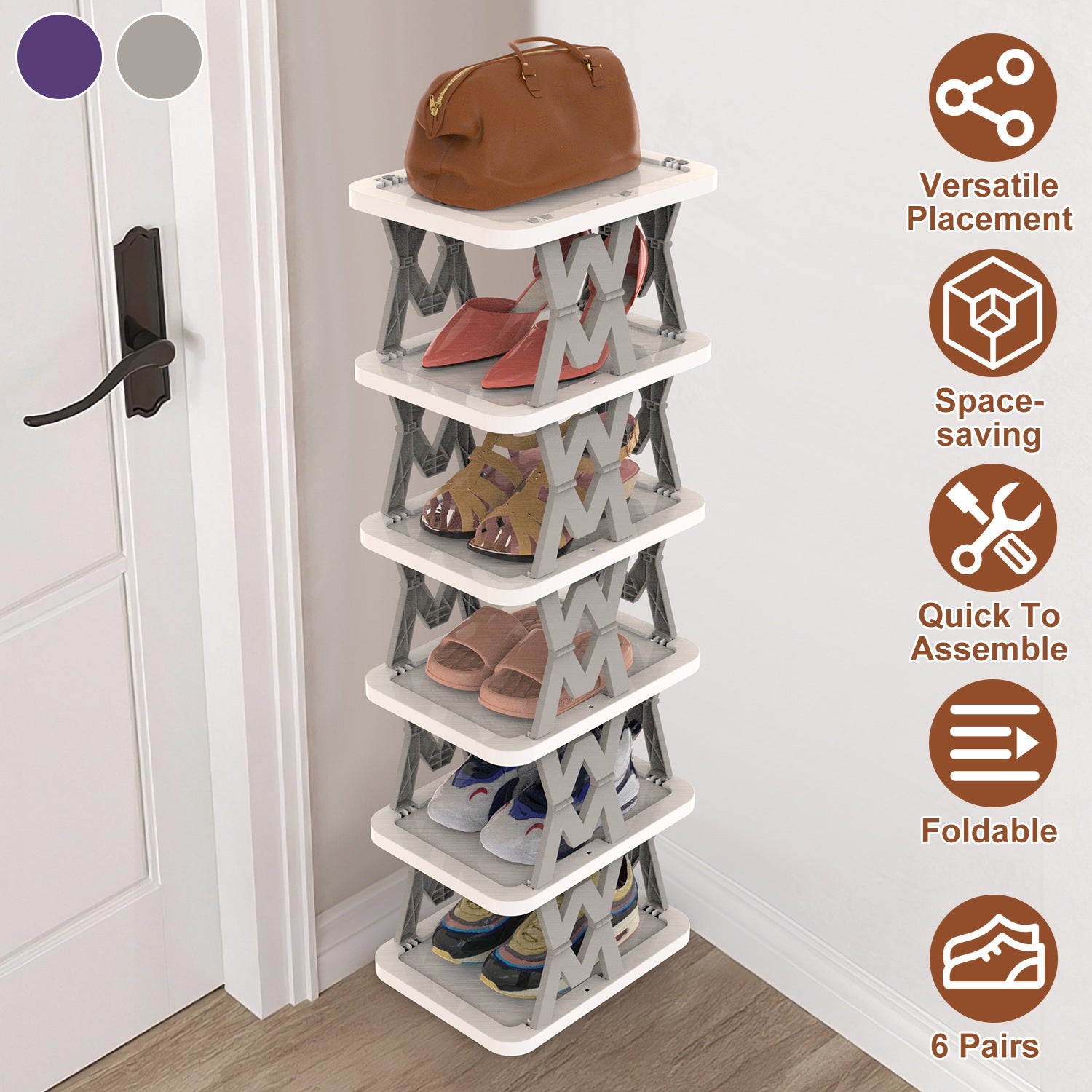 6 Tier Foldable Shoe Rack