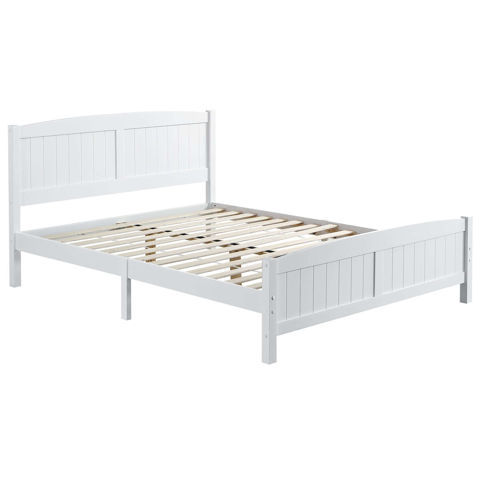 White Queen Pine Curved Headboard Cubby Bed ​On Sale